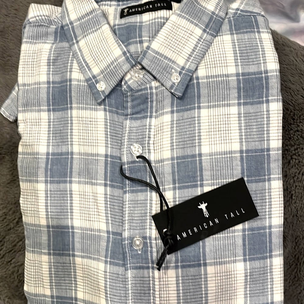 American Tall double weave 100% cotton button down